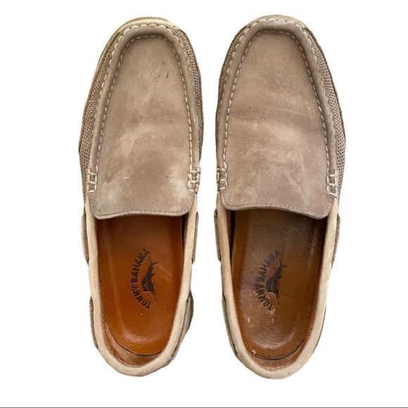 TOMMY BAHAMA Clove w/ Sisal 259 Tan Suede Leather Shoes - Size 9M